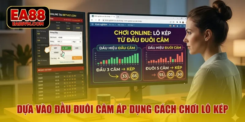 Dựa vào dấu hiệu đầu đuôi câm áp dụng cách chơi lô kép