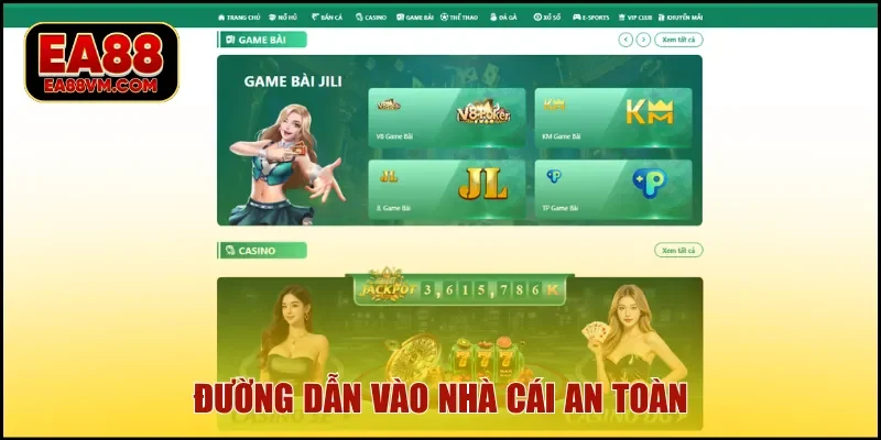 Đường dẫn vào nhà cái an toàn