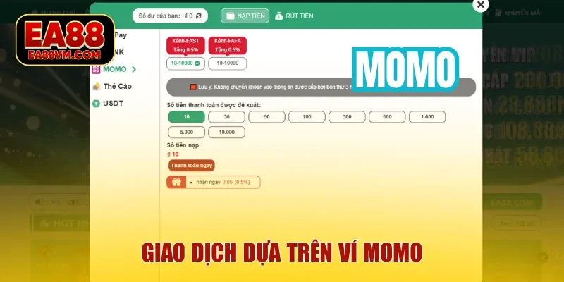 Giao dịch dựa trên ví MOMO