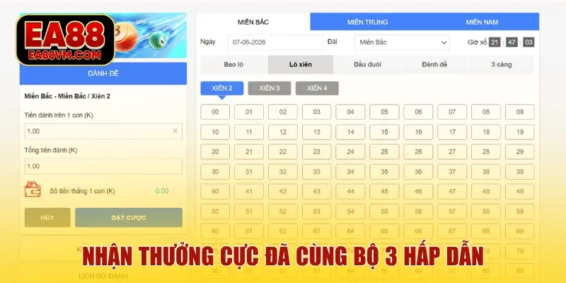 Nhận thưởng cực đã cùng bộ 3 hấp dẫn
